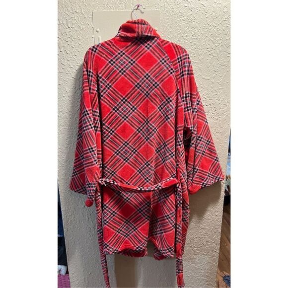 Victoria’s Secret Red Plaid Robe Woman’s Size XL/XXL - Picture 7 of 9